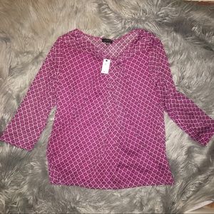 Patterned Long Sleeve Top